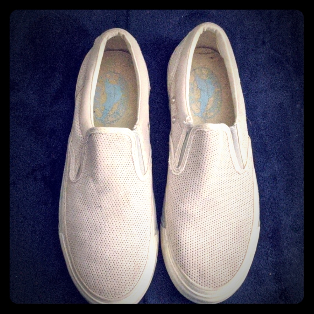 Tommy Bahama Relax Leather Mesh Slip-ons sz 10.5